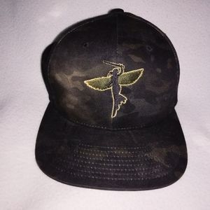 Dark Camouflage Winged Girl With Sword Hat Cap Adjustable New